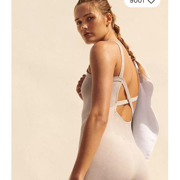 Free People Good Karma Runsie Color-Ice Gray Size-M/L NWOT - Picture 7 of 10